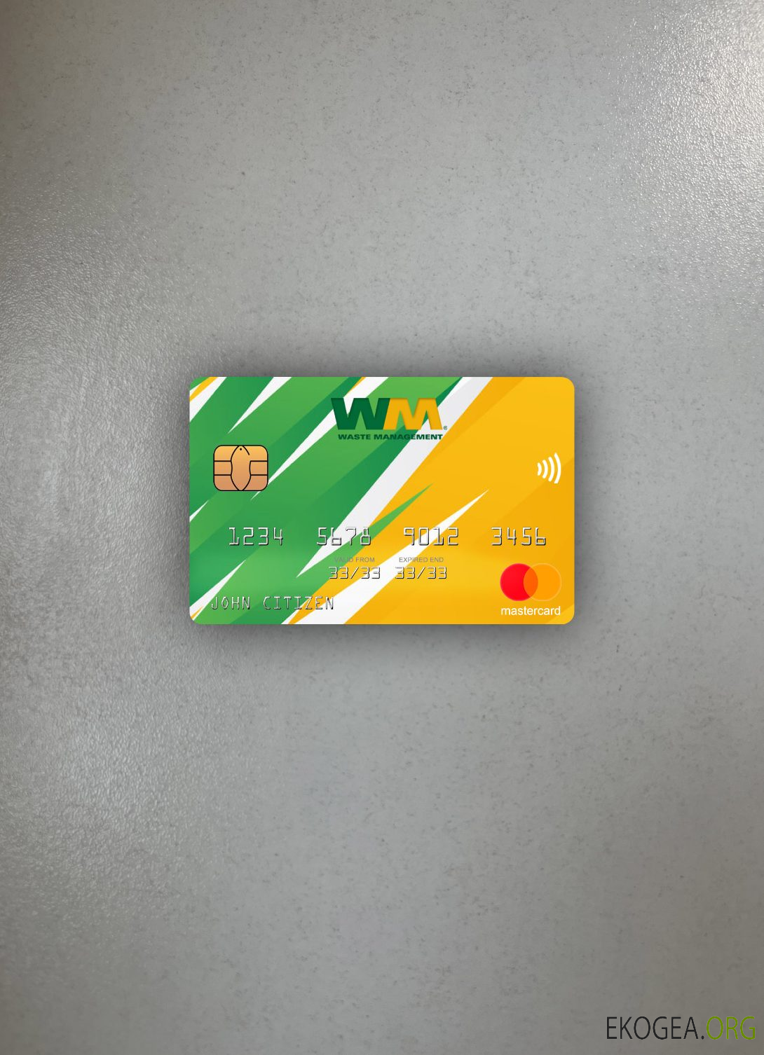 USA Waste Management bank mastercard photolook recto